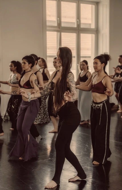 women dancing in a workshop